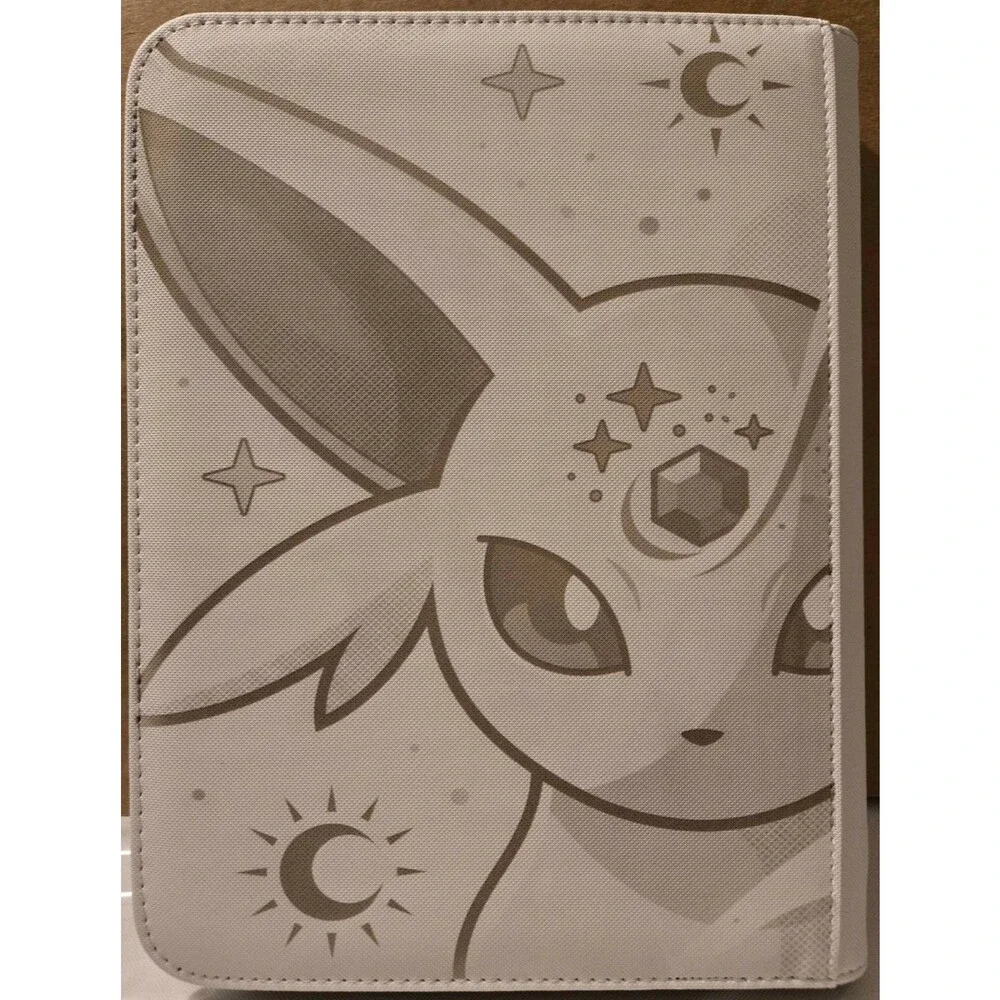 Umbreon & Espeon 4 Pocket Top Loader Pokemon Binder (128 Cards) WHITE
